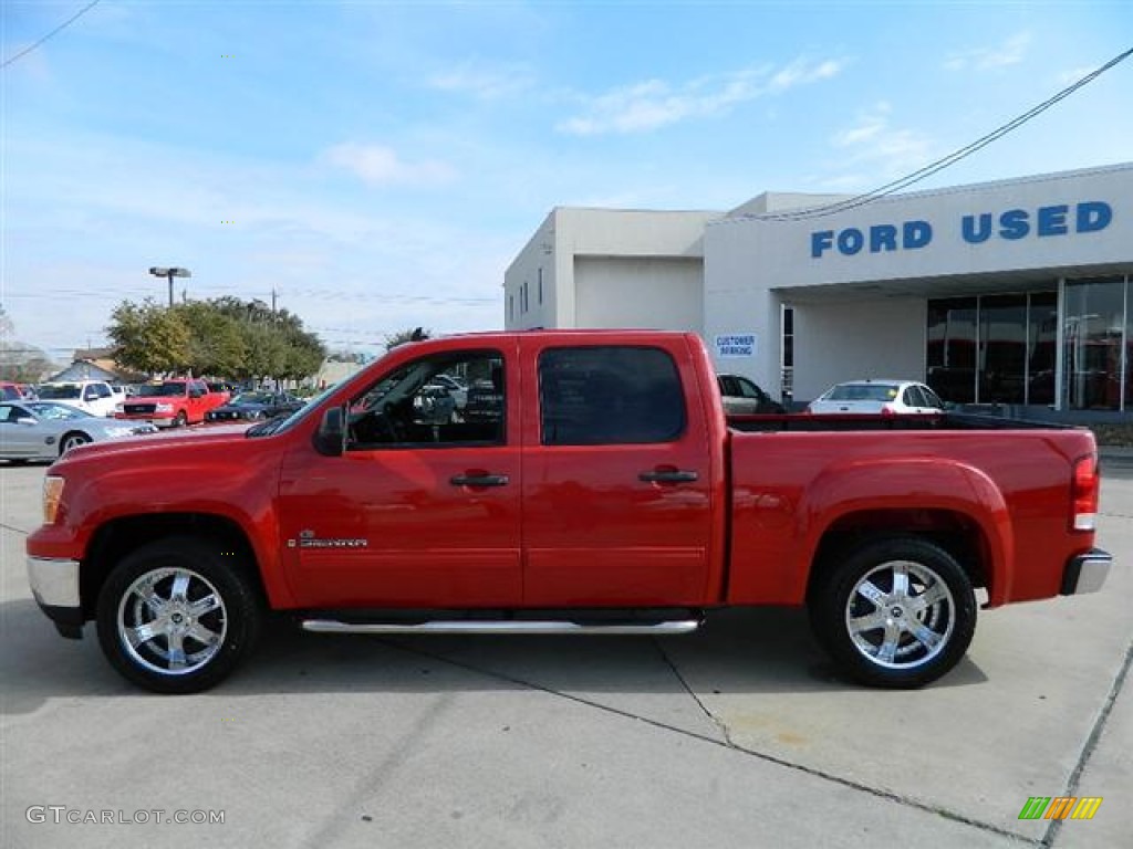 2008 Sierra 1500 SLE Crew Cab - Fire Red / Dark Titanium photo #8