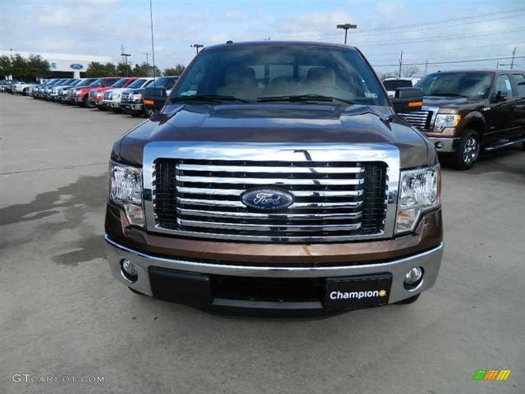 2012 F150 XLT SuperCrew - Golden Bronze Metallic / Pale Adobe photo #2