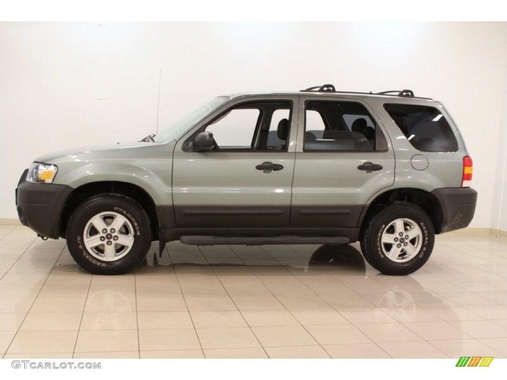 2006 Escape XLS - Titanium Green Metallic / Medium/Dark Flint photo #4