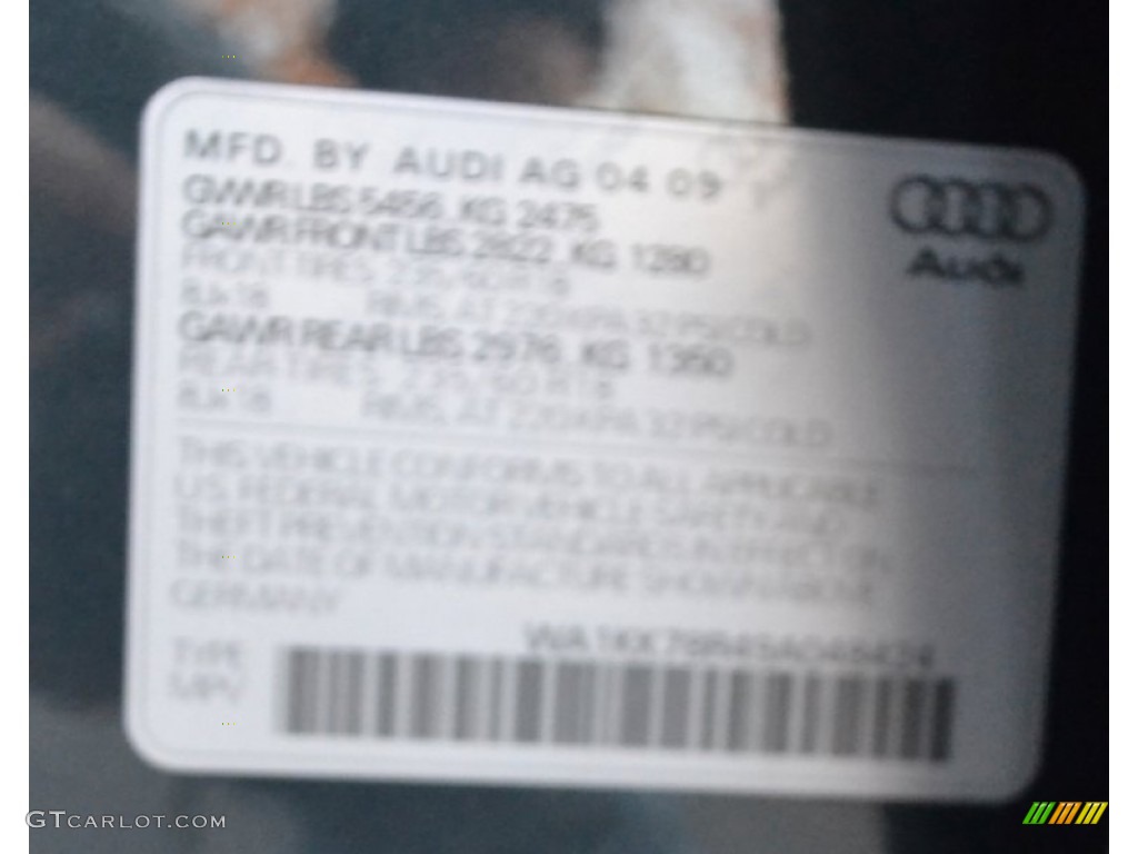 2009 Q5 3.2 Premium quattro - Meteor Gray Pearl Effect / Black photo #16