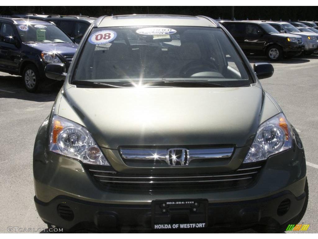 2008 CR-V EX 4WD - Green Tea Metallic / Ivory photo #2