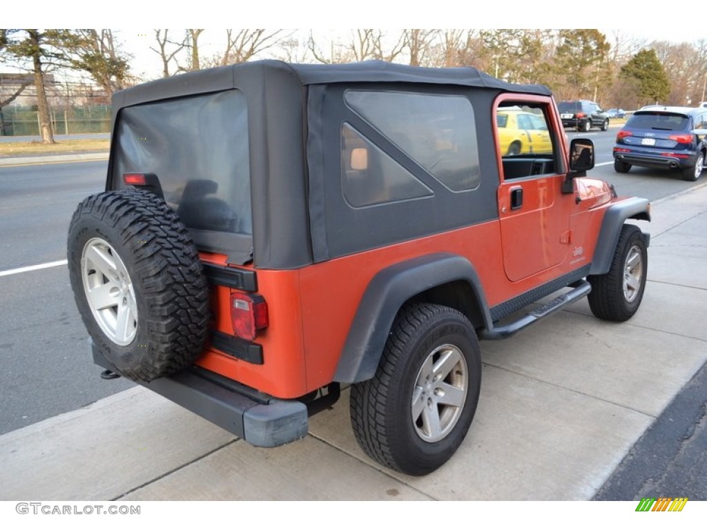 2006 Wrangler Unlimited Rubicon 4x4 - Impact Orange / Dark Slate Gray photo #5