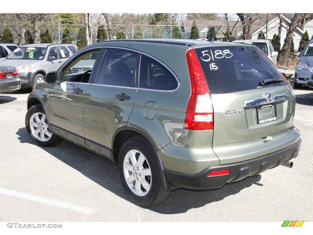 2008 CR-V EX 4WD - Green Tea Metallic / Ivory photo #8