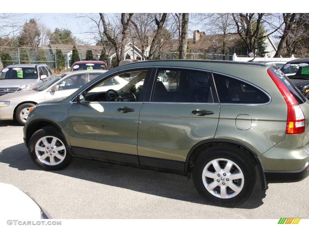 2008 CR-V EX 4WD - Green Tea Metallic / Ivory photo #9