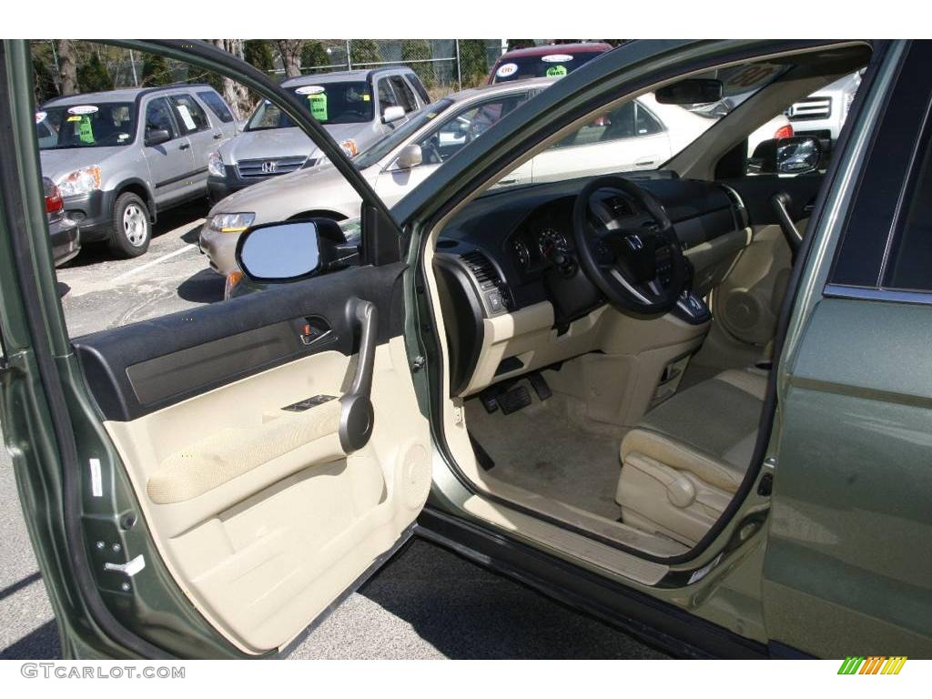 2008 CR-V EX 4WD - Green Tea Metallic / Ivory photo #10