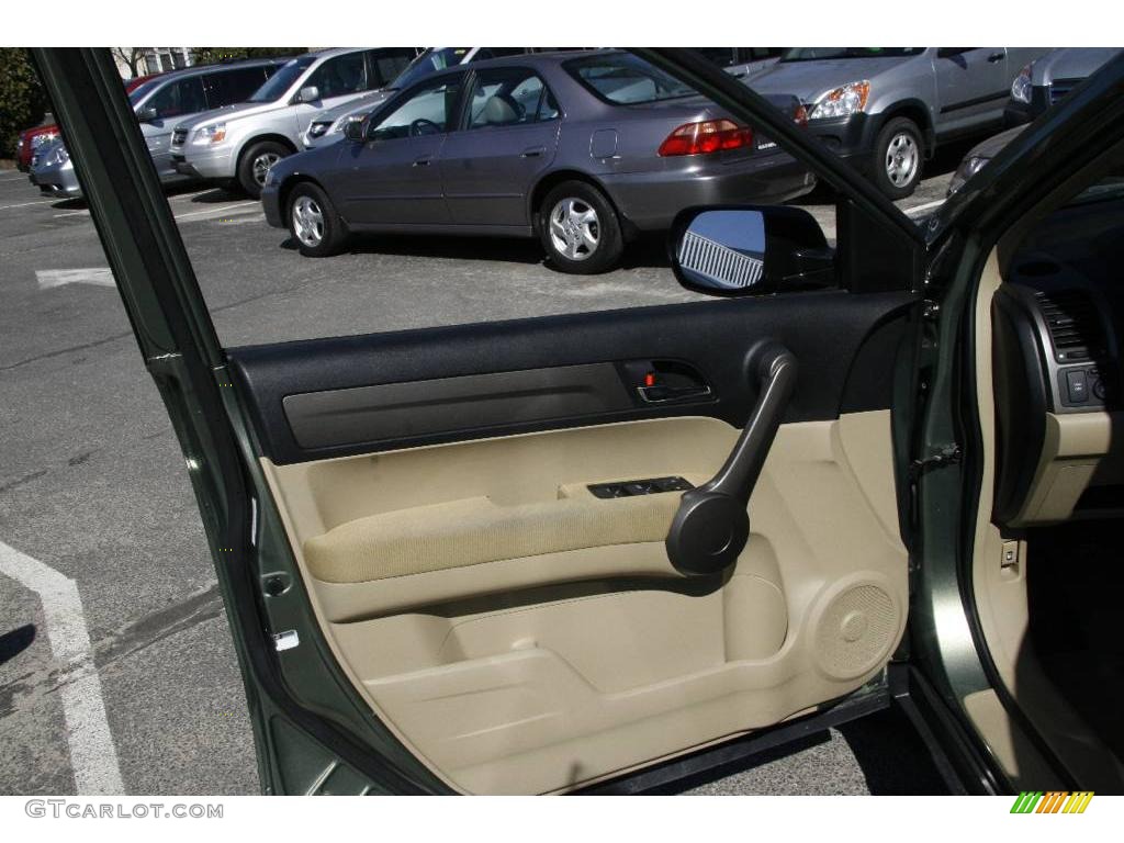 2008 CR-V EX 4WD - Green Tea Metallic / Ivory photo #17