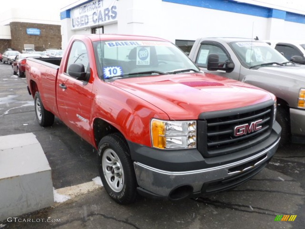 2010 Sierra 1500 Regular Cab - Fire Red / Dark Titanium photo #1