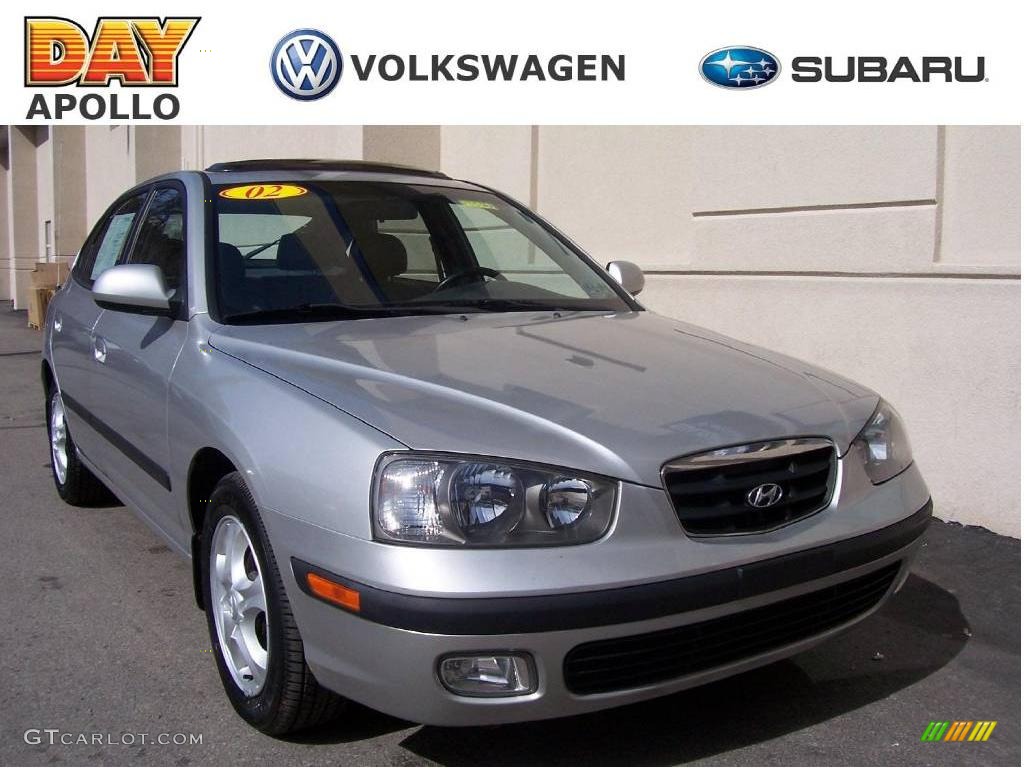 2002 Elantra GT Hatchback - Silver Pewter / Dark Gray photo #1