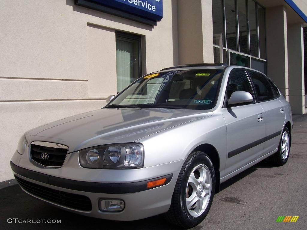 2002 Elantra GT Hatchback - Silver Pewter / Dark Gray photo #2
