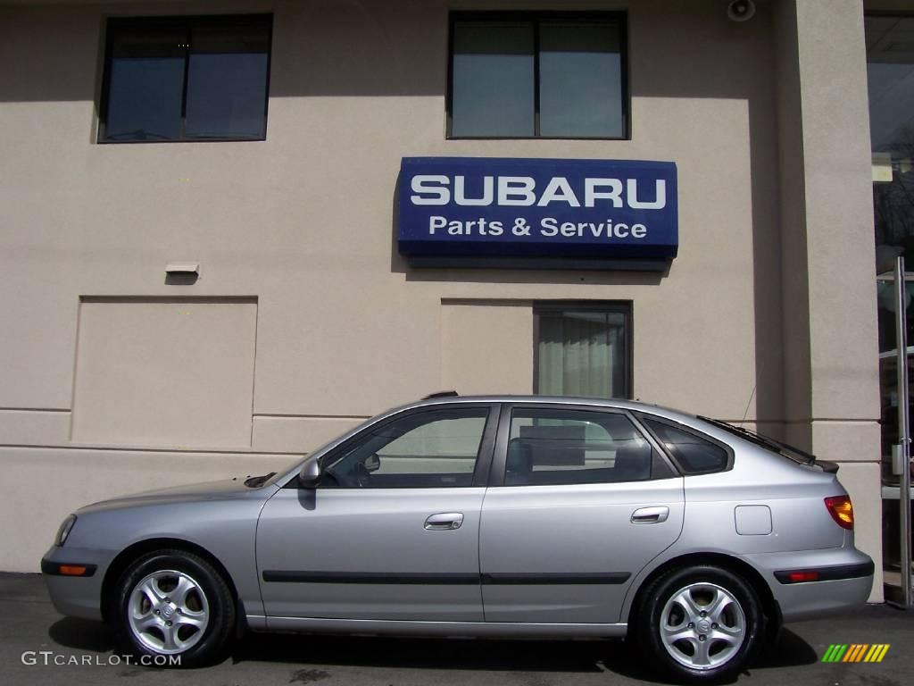 2002 Elantra GT Hatchback - Silver Pewter / Dark Gray photo #6