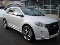 2012 White Platinum Metallic Tri-Coat Ford Edge Sport AWD  photo #2