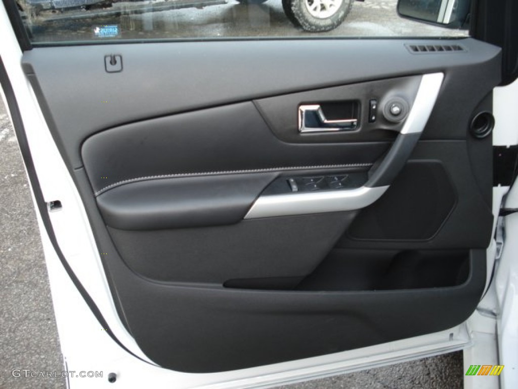 2012 Ford Edge Sport AWD Charcoal Black/Silver Smoke Metallic Door Panel Photo #59964386