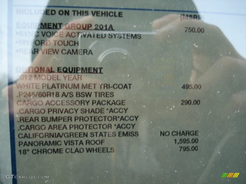 2012 Edge SEL - White Platinum Metallic Tri-Coat / Medium Light Stone photo #20