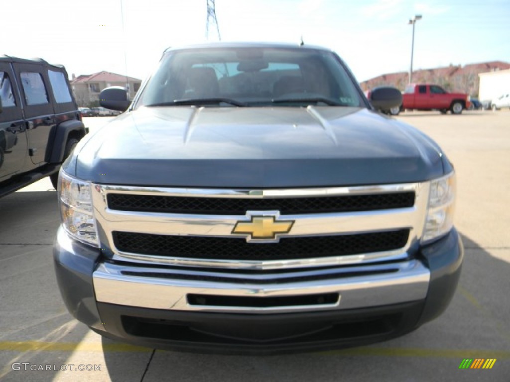 2009 Silverado 1500 LS Extended Cab - Blue Granite Metallic / Dark Titanium photo #2