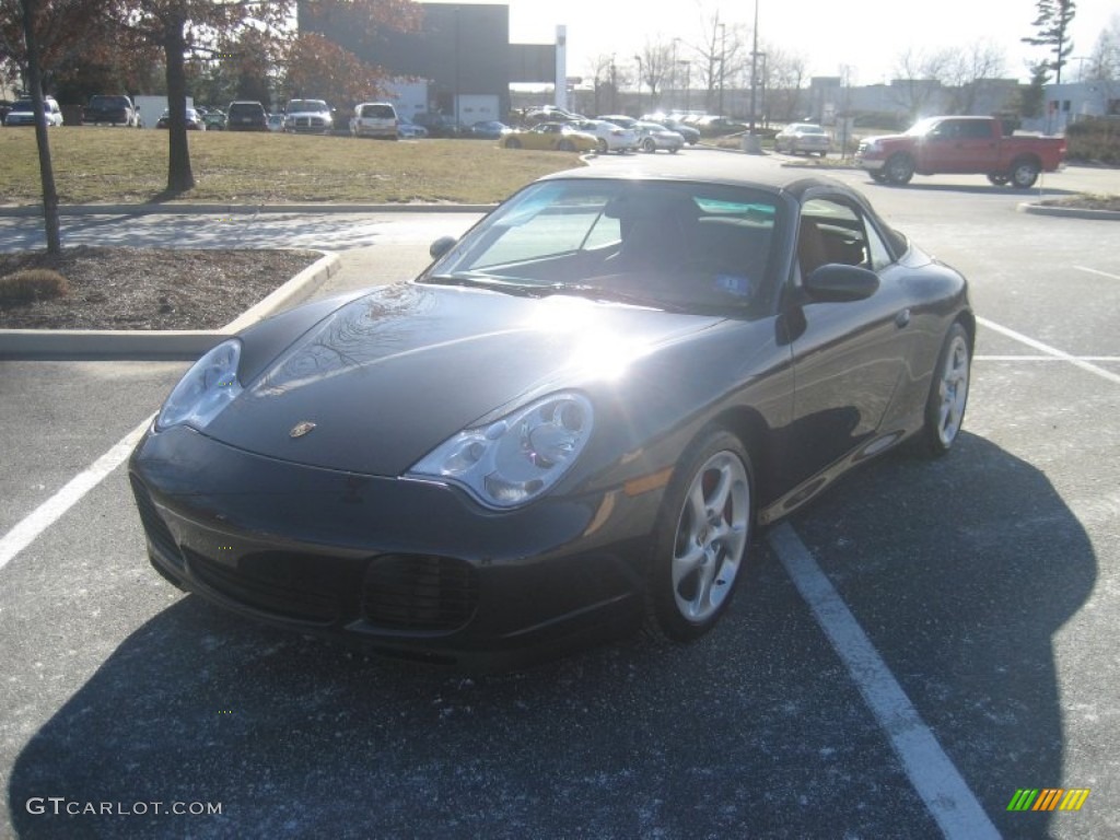 2004 911 Carrera 4S Cabriolet - Basalt Black Metallic / Cinnamon Brown photo #1