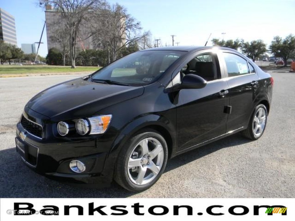 2012 Sonic LTZ Sedan - Black / Dark Pewter/Dark Titanium photo #1