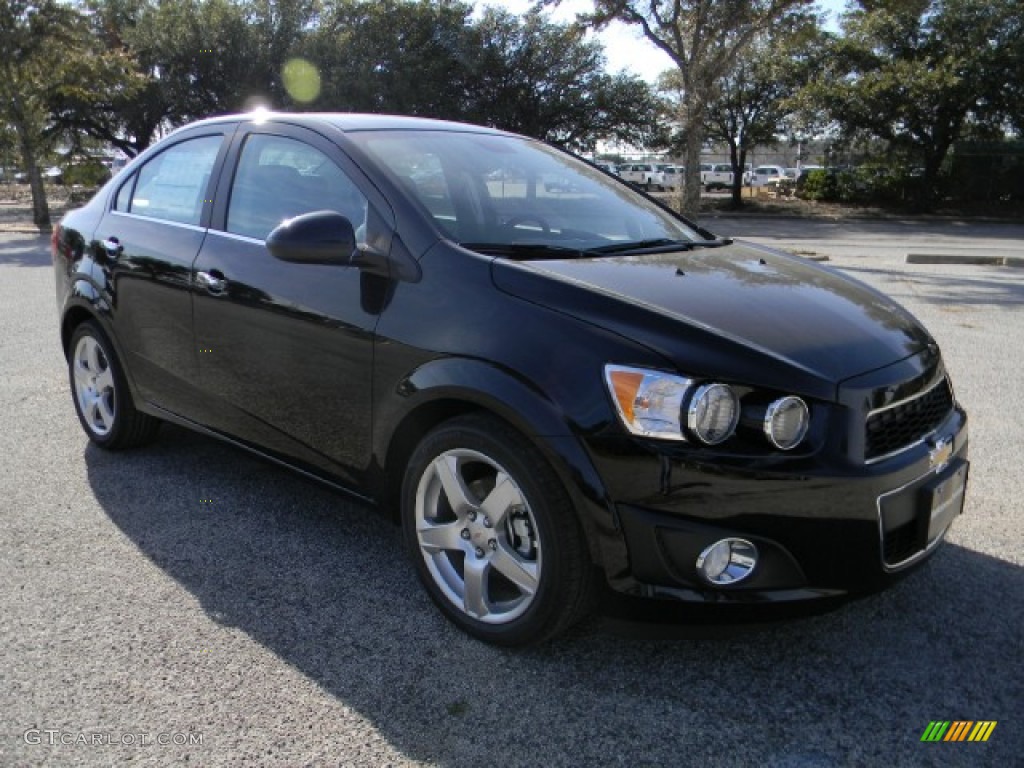 2012 Sonic LTZ Sedan - Black / Dark Pewter/Dark Titanium photo #2