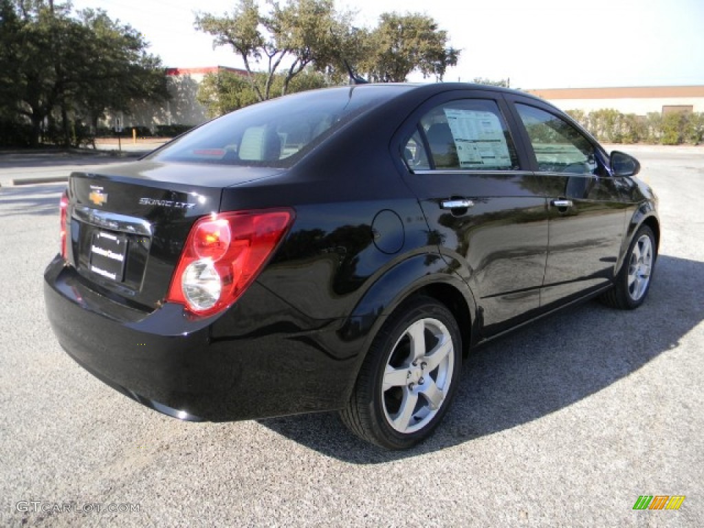 2012 Sonic LTZ Sedan - Black / Dark Pewter/Dark Titanium photo #3