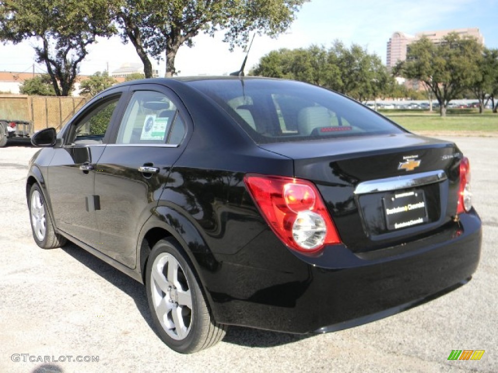 2012 Sonic LTZ Sedan - Black / Dark Pewter/Dark Titanium photo #4