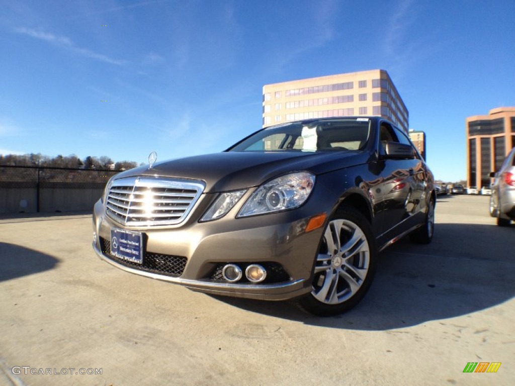 2011 E 350 4Matic Sedan - Indium Grey Metallic / Almond/Mocha photo #1