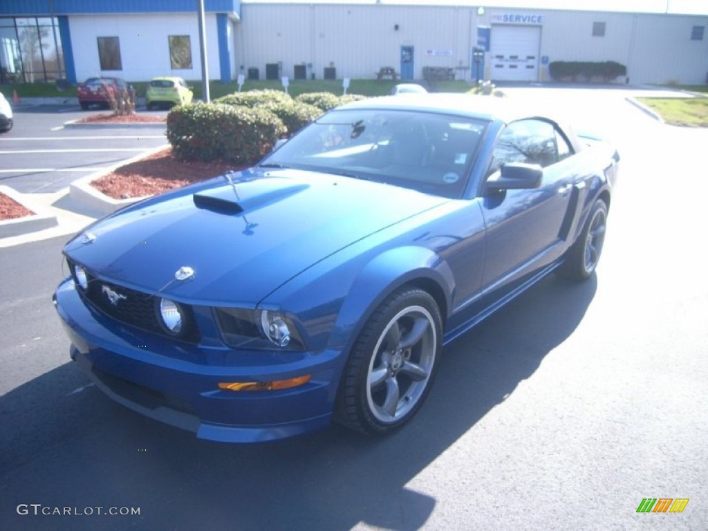 2008 Mustang GT/CS California Special Convertible - Vista Blue Metallic / Dark Charcoal/Medium Parchment photo #1