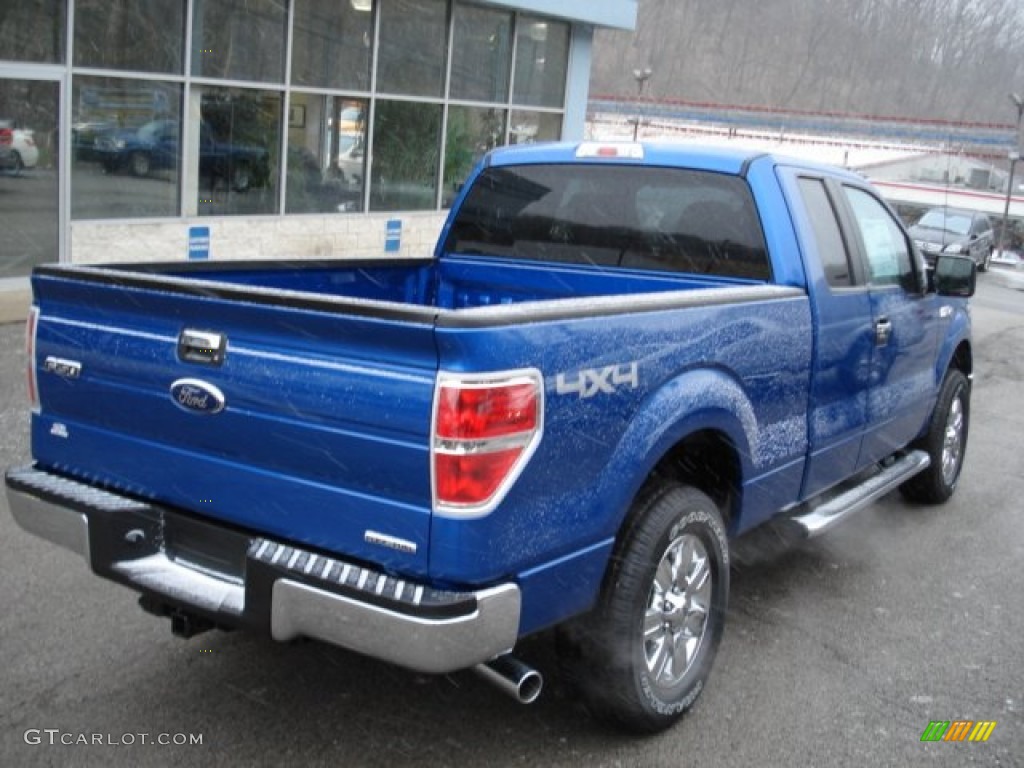 2012 F150 XLT SuperCab 4x4 - Blue Flame Metallic / Steel Gray photo #8