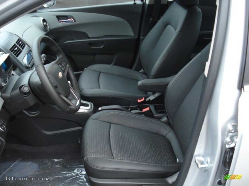 Jet Black/Dark Titanium Interior 2012 Chevrolet Sonic LTZ Sedan Photo #59974800