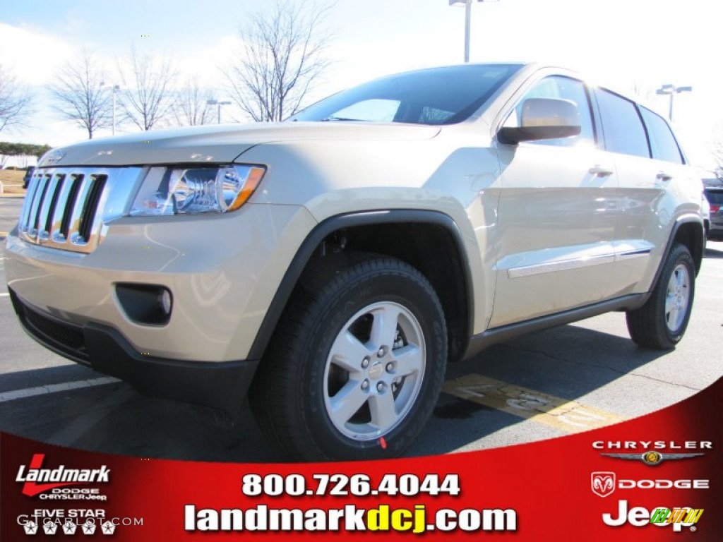 2012 Grand Cherokee Laredo - White Gold Metallic / Dark Graystone/Medium Graystone photo #1