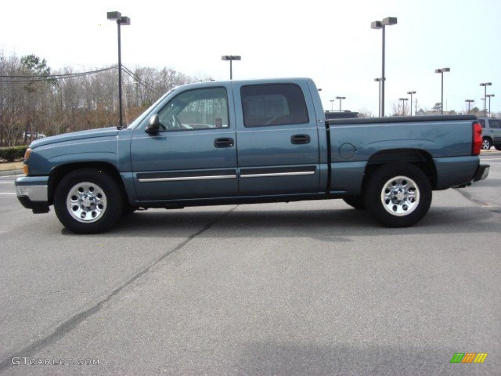 2006 Silverado 1500 LS Crew Cab - Blue Granite Metallic / Dark Charcoal photo #3