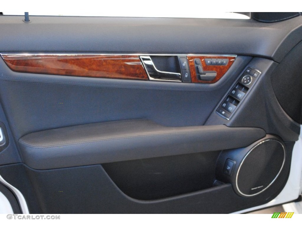 2009 Mercedes-Benz C 63 AMG Black AMG Premium Leather Door Panel Photo #59979582