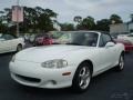 2001 Pure White Mazda MX-5 Miata Roadster  photo #7