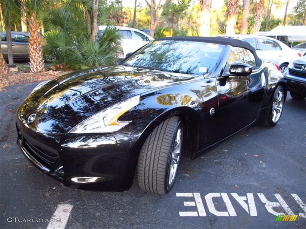 2010 370Z Sport Touring Roadster - Magnetic Black / Gray Leather photo #4