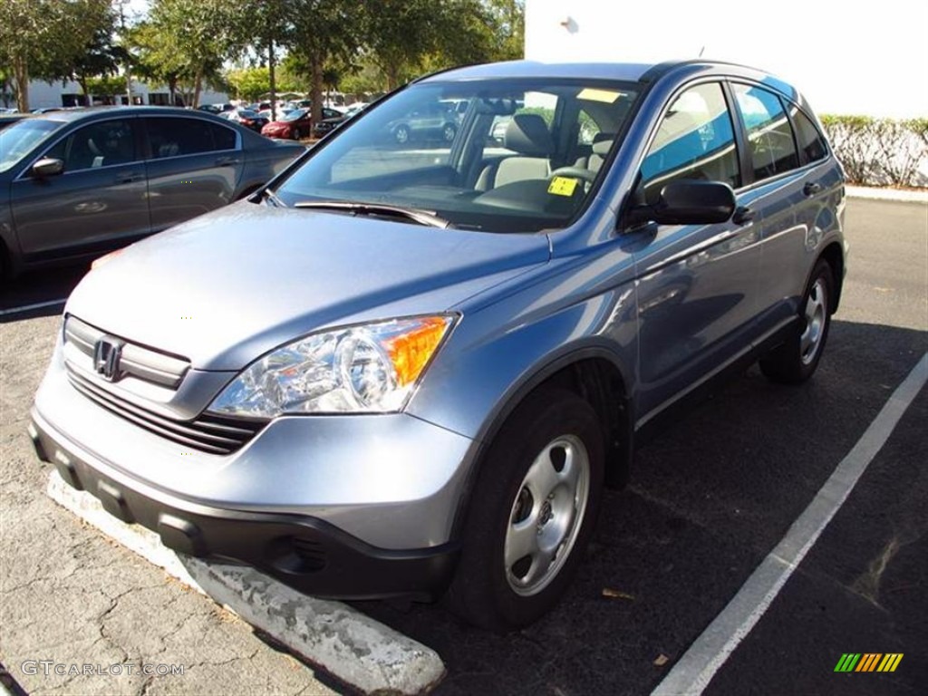 2008 CR-V LX - Glacier Blue Metallic / Gray photo #4