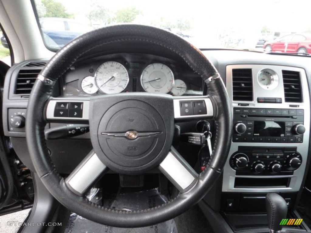 2008 Chrysler 300 C HEMI Dark Slate Gray Steering Wheel Photo #59983464
