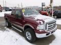 2005 Dark Toreador Red Metallic Ford F250 Super Duty Lariat SuperCab 4x4  photo #7