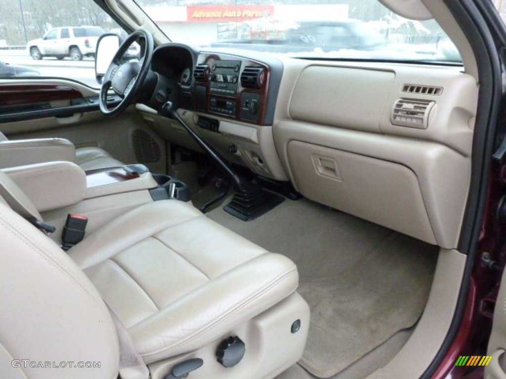 Tan Interior 2005 Ford F250 Super Duty Lariat SuperCab 4x4 Photo #59984019