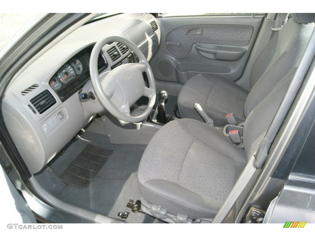 Gray Interior 2005 Kia Rio Sedan Photo #59986073
