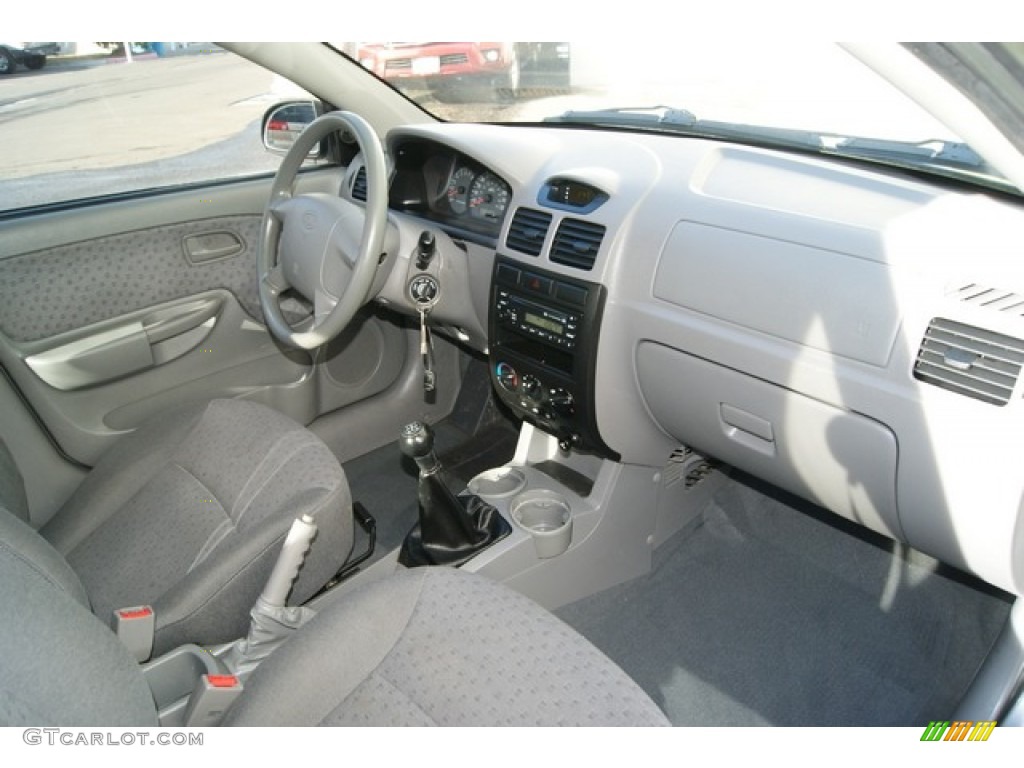 2005 Kia Rio Sedan Gray Dashboard Photo #59986110