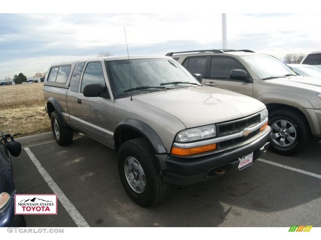 2002 S10 Extended Cab 4x4 - Light Pewter Metallic / Medium Gray photo #1