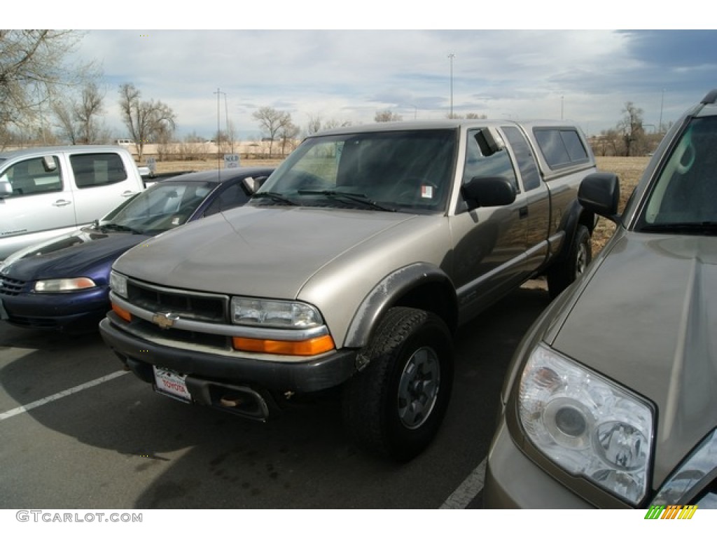 2002 S10 Extended Cab 4x4 - Light Pewter Metallic / Medium Gray photo #4