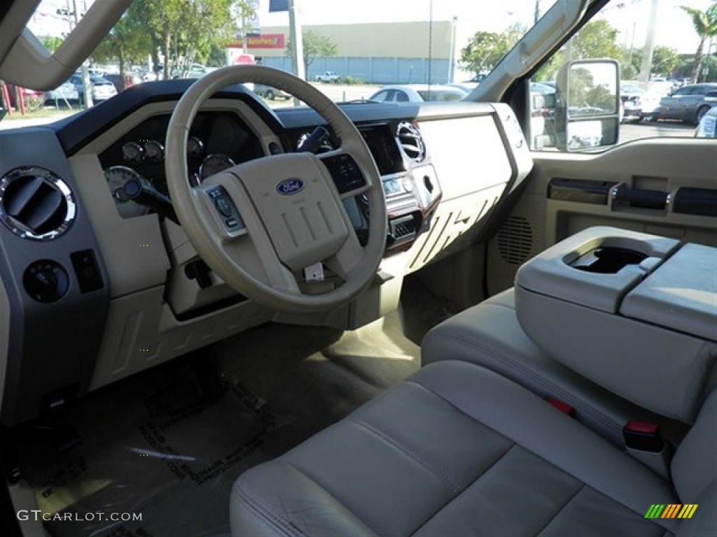 2008 F250 Super Duty Lariat Crew Cab - Forest Green Metallic / Camel photo #15