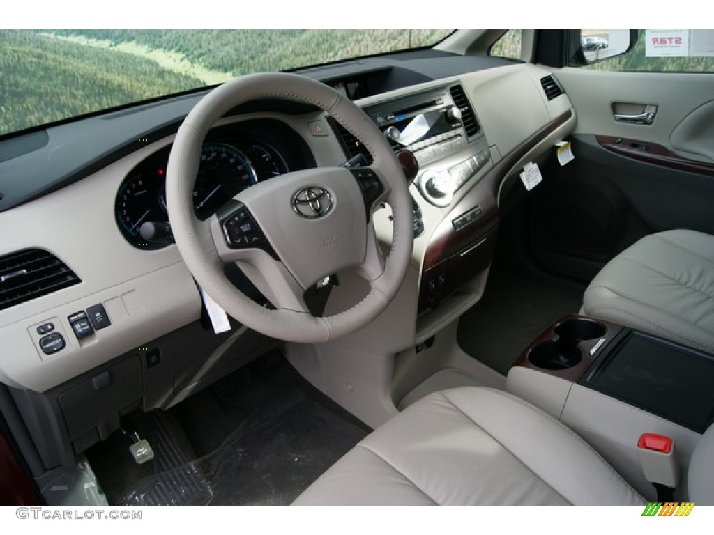 2012 Toyota Sienna XLE AWD Light Gray Dashboard Photo #59987883