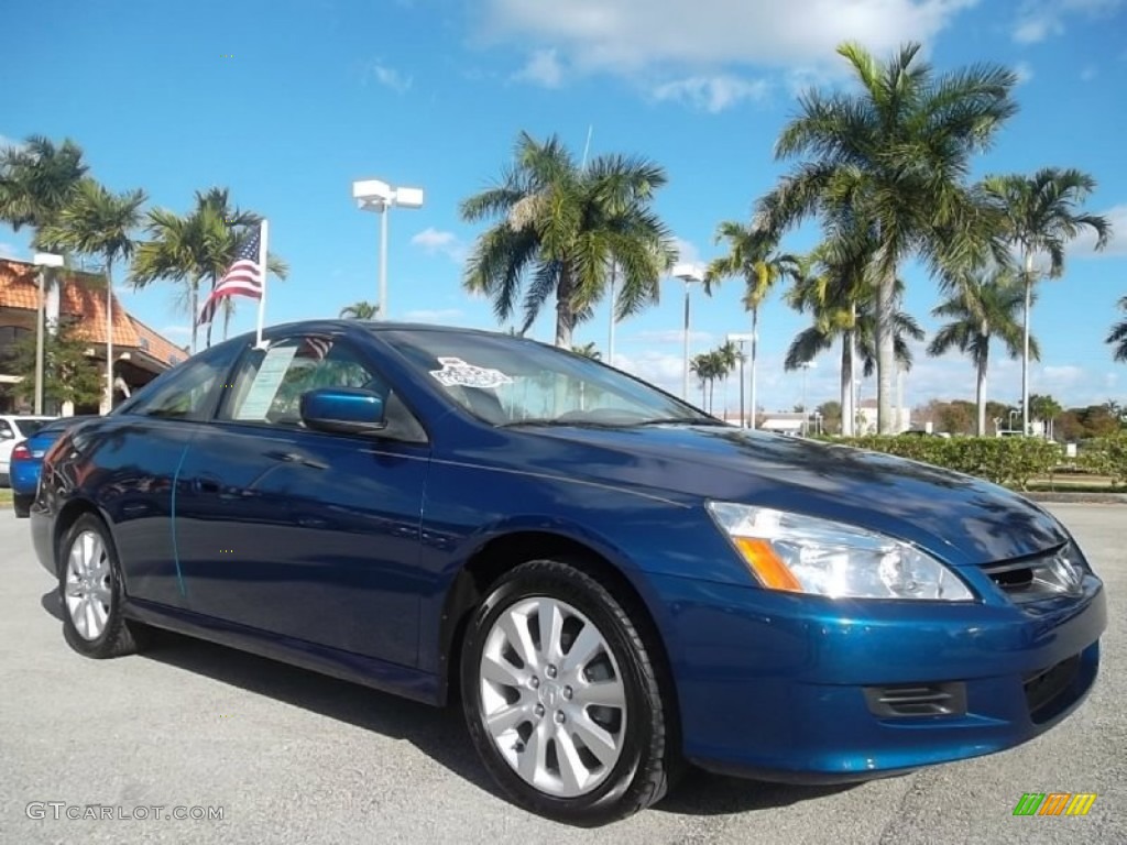 2006 Accord EX V6 Coupe - Sapphire Blue Pearl / Ivory photo #1