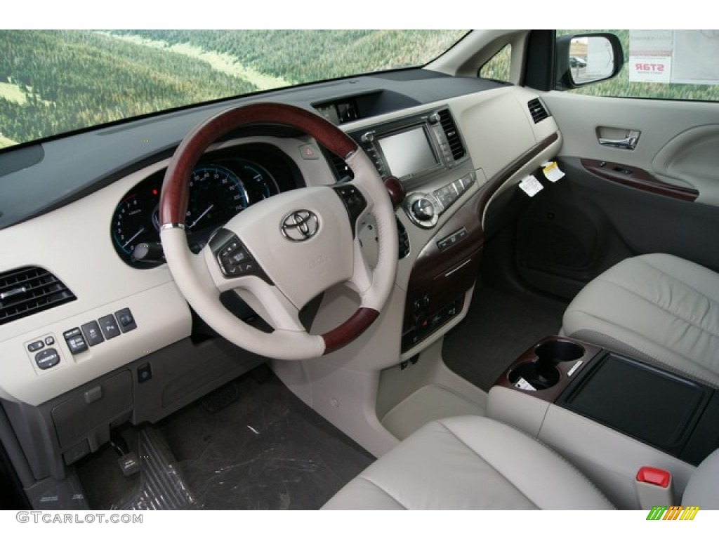 2012 Toyota Sienna Limited AWD Light Gray Dashboard Photo #59988048