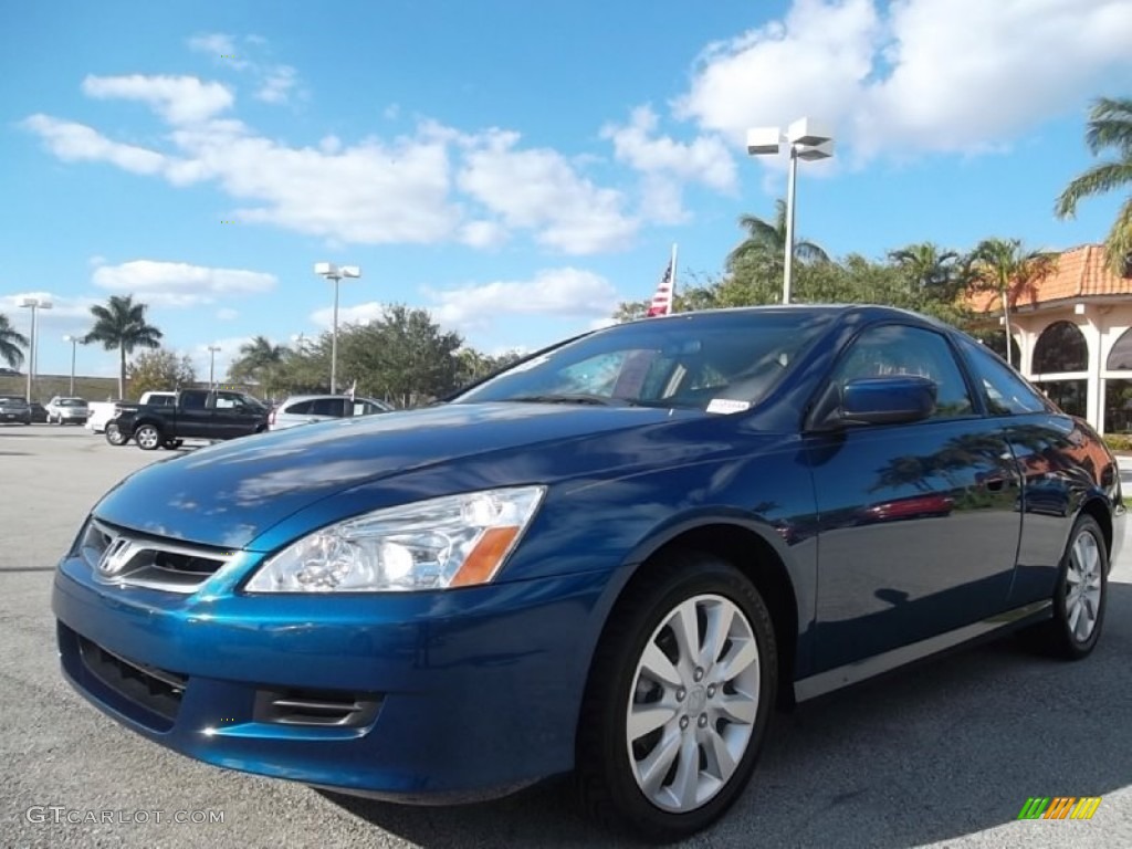2006 Accord EX V6 Coupe - Sapphire Blue Pearl / Ivory photo #12