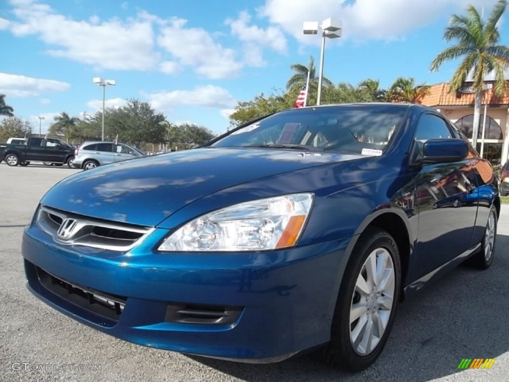 2006 Accord EX V6 Coupe - Sapphire Blue Pearl / Ivory photo #13