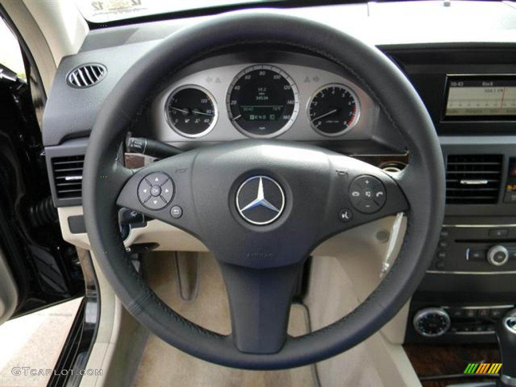 2010 Mercedes-Benz GLK 350 Black Steering Wheel Photo #59990902