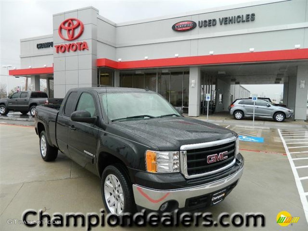 2008 Sierra 1500 SLE Extended Cab - Onyx Black / Light Titanium photo #1