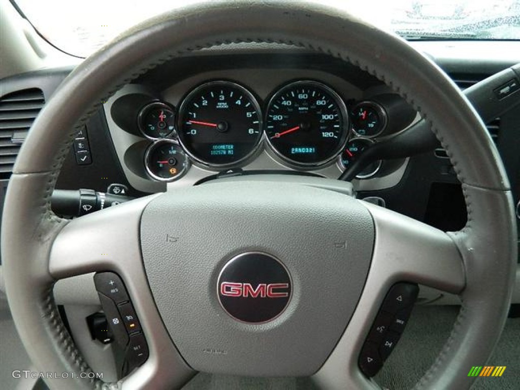 2008 GMC Sierra 1500 SLE Extended Cab Light Titanium Steering Wheel Photo #59991152