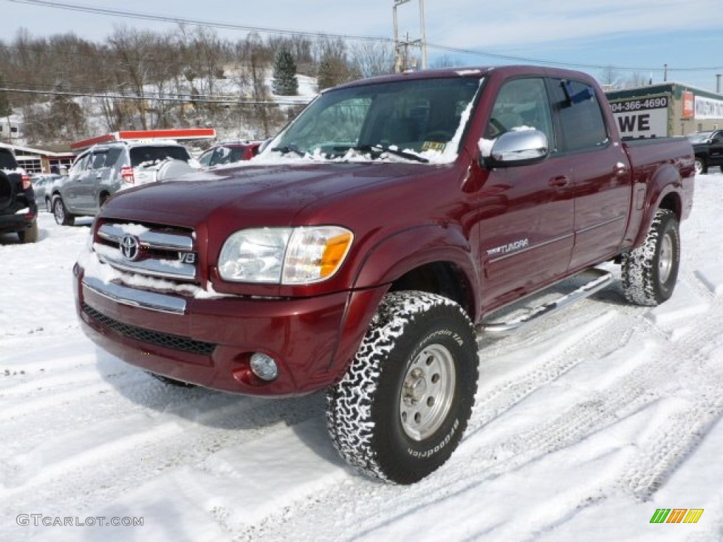 2006 Tundra SR5 Double Cab 4x4 - Salsa Red Pearl / Light Charcoal photo #3
